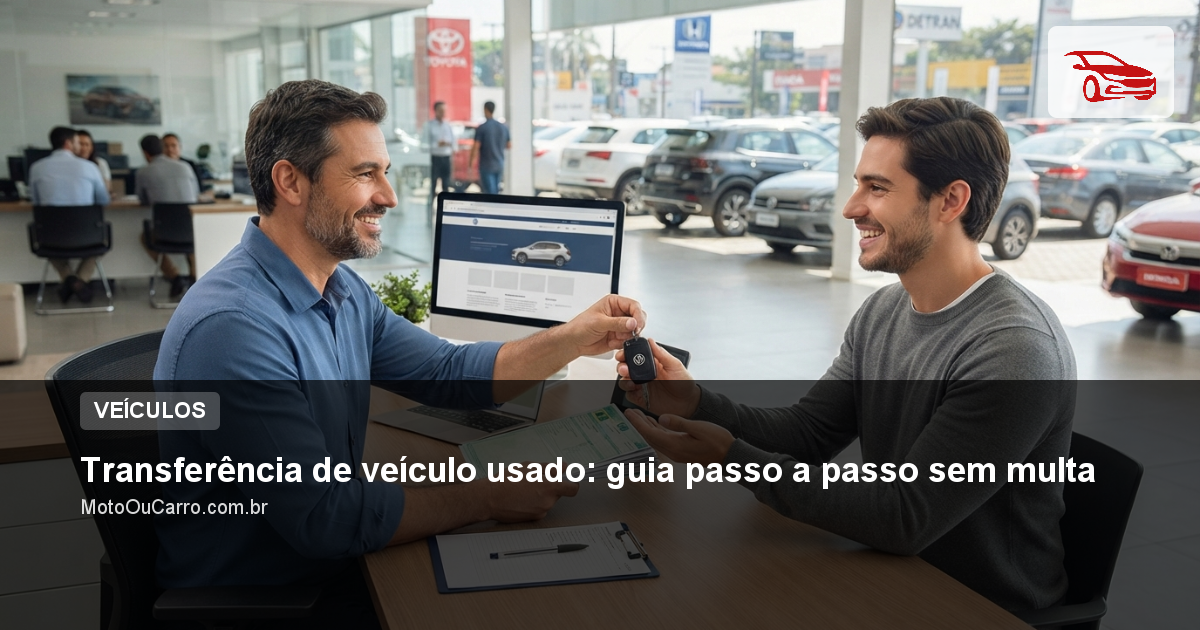 Transferência de veículo usado: guia passo a passo sem multa