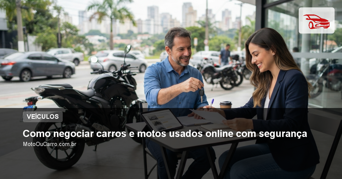 Como negociar carros e motos usados online com segurança